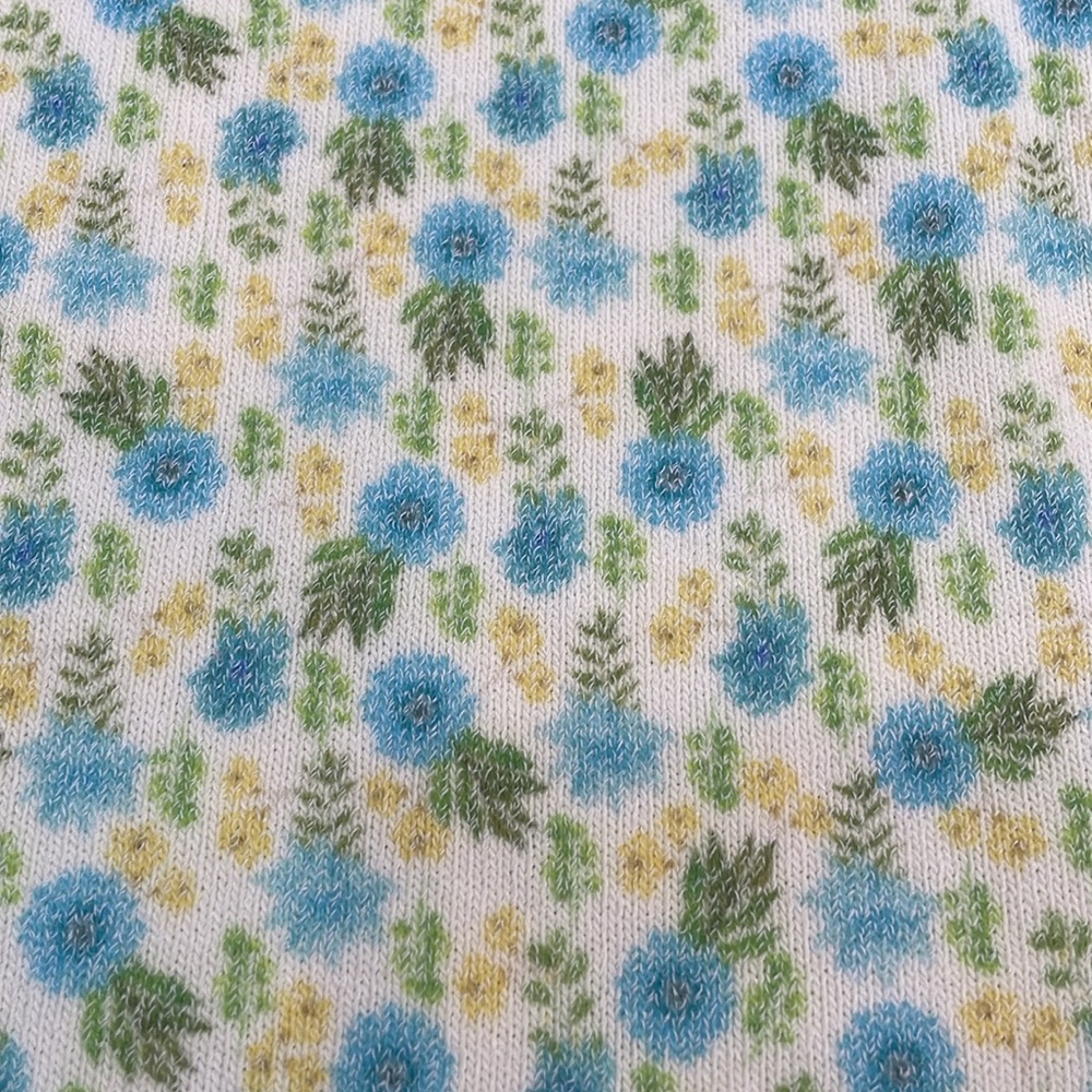 Zara Mini Dress Size S Knit Tank Dress Yellow And Blue Ditsy Floral EUC - Picture 8 of 10